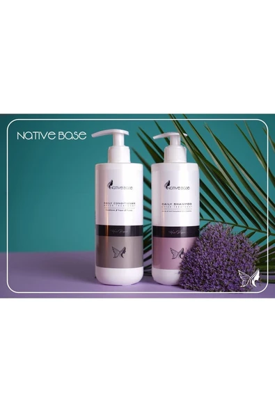 NATİVE BASE Keratin Bakım Şampuanı + Keratin Kremi 500 Ml - 2