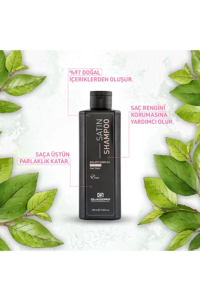 QUADDRO PROFESSİONAL QUADDRO SATIN CANLANDIRICI VE PARLAKLIK VEREN BAKIM ŞAMPUANI 400 ML - 2