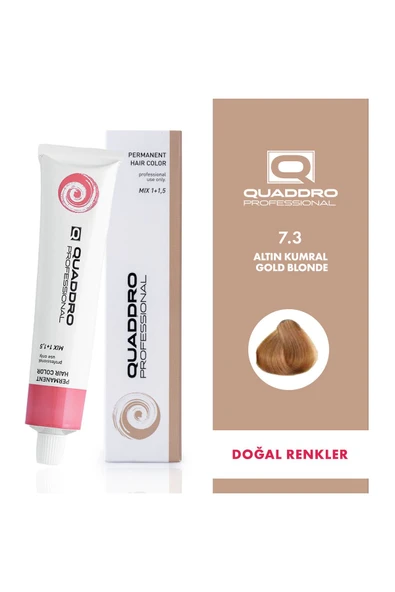 QUADDRO PROFESSİONAL QUADDRO PROFESSIONEL SAÇ BOYASI 7.3 ALTIN KUMRAL 100 ML