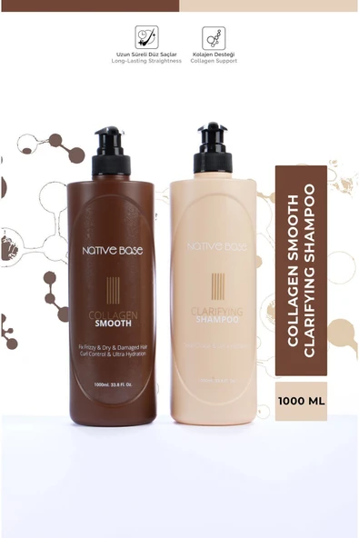 NATİVE BASE Profesyonel Saç Düzleştirici-collagen Smooth 1.000 Ml
