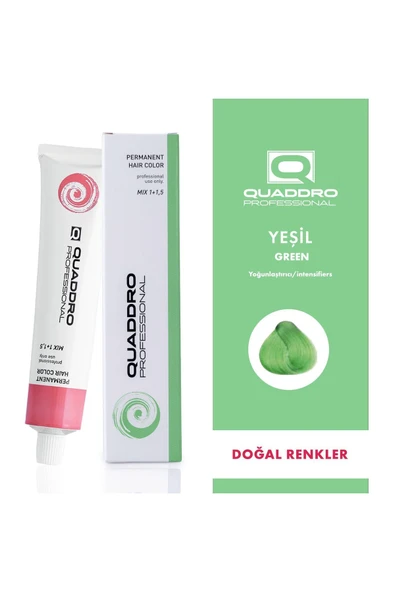 QUADDRO PROFESSİONAL QUADDRO PROFESSIONEL SAÇ BOYASI YEŞİL 100 ML