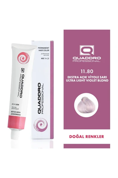 QUADDRO PROFESSİONAL QUADDRO PROFESSIONEL SAÇ BOYASI 11.80 EKSTRA AÇIK VİYOLE SARI ürün görseli 1