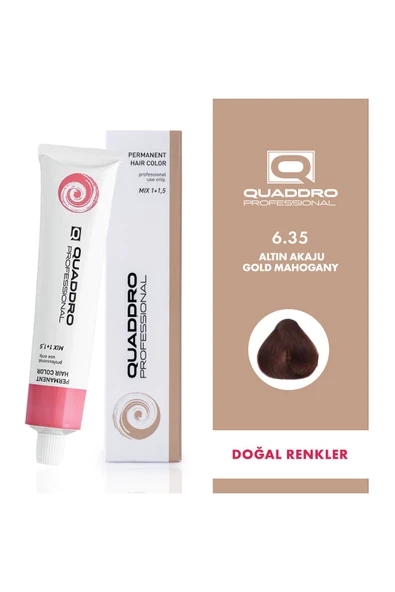 QUADDRO PROFESSİONAL QUADDRO PROFESSIONEL SAÇ BOYASI 6.35 ALTIN AKAJU 100 ML