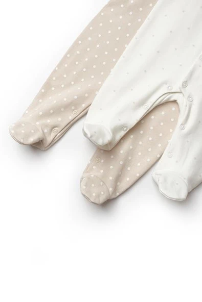 Bebek 2'li Patikli Tulum %100 Organik Pamuk, Bebek - Yenidoğan Serisi -CSY8107 - 8