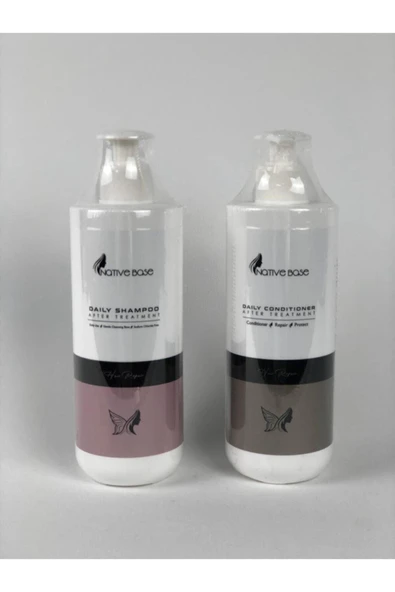 NATİVE BASE Keratin Bakım Şampuanı + Keratin Kremi 500 ml