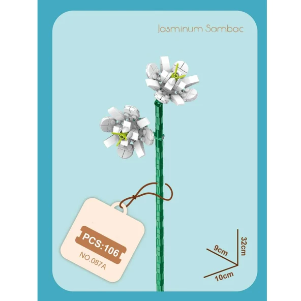 Ctoy Mini Blok Çiçek Yapma Seti Jasminum Sambac 087A