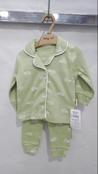 uğurböceğiçocuk Kaplumbağa Baskılı Pijama Takım 2409 - 2