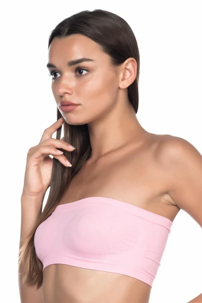 PEMBE MI Emay 4002 Soft Straplez Büstiyer - 2