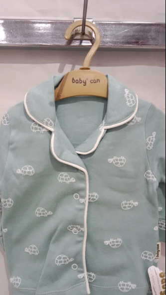 uğurböceğiçocuk Kaplumbağa Baskılı Pijama Takım 2409 - 10