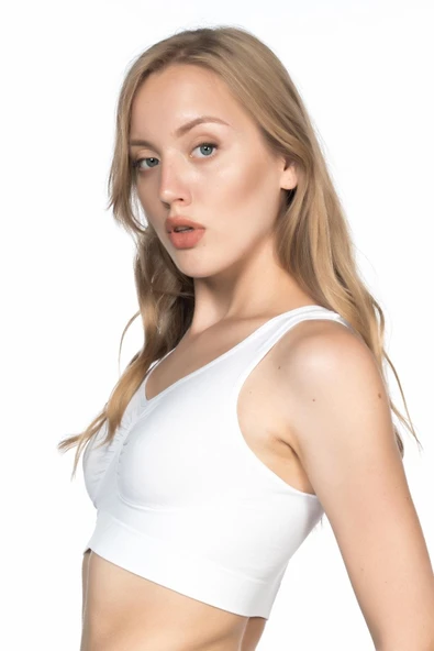 BEYAZ MI Emay 4001 Soft Sporcu Büstiyer - Resim 2