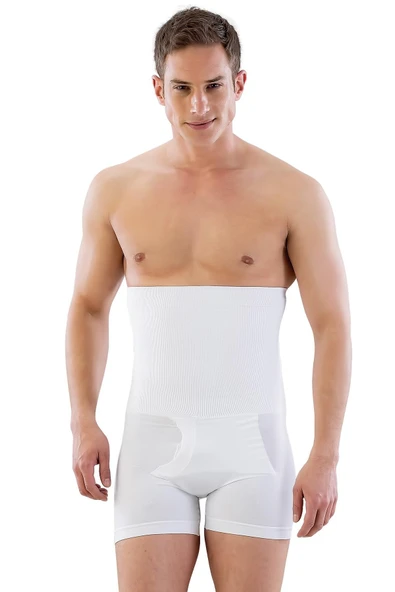 BEYAZ MI Emay E1005 Erkek Yüksek Bel Double Boxer Korse