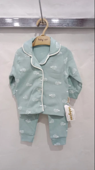 uğurböceğiçocuk Kaplumbağa Baskılı Pijama Takım 2409 - 8