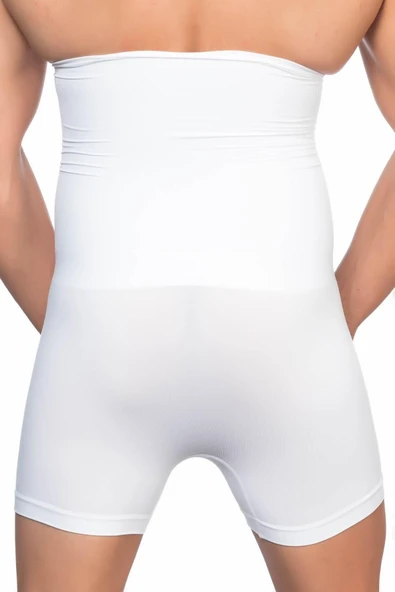 BEYAZ MI Emay E1005 Erkek Yüksek Bel Double Boxer Korse - 4