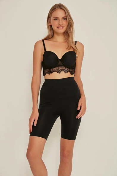 SİYAH MI Emay 3005 Soft Uzun Paçalı Boxer Korse