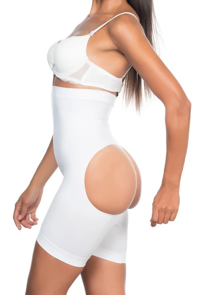 BEYAZ MI Emay 2033 Popo Açık Boxer Korse - Resim 5