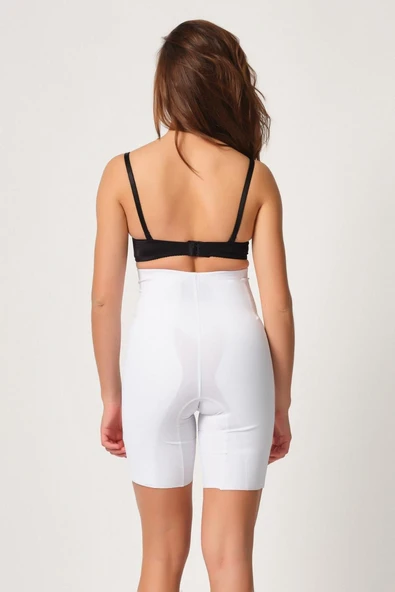 BEYAZ MI Emay 2814 Double Yüksek Bel Boxer Lazer Korse - 3