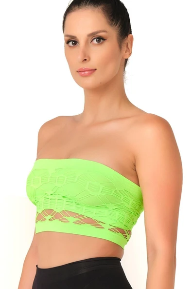 YEŞİL MI Emay 4050 Double Örgü Toparlayıcı Straplez Büstiyer - Resim 2