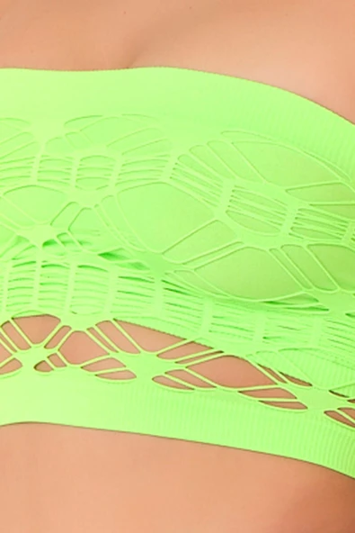 YEŞİL MI Emay 4050 Double Örgü Toparlayıcı Straplez Büstiyer - Resim 4