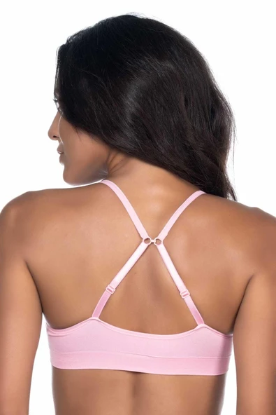 PEMBE MI Emay 4020 Pedli İnce Askılı Büstiyer - 3
