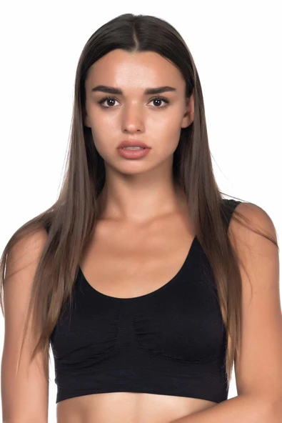 SİYAH MI Emay 4021 Pedli Kalın Askılı Büstiyer ürün görseli