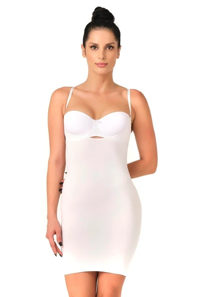 BEYAZ MI Emay 5060 Göğsü Açık Elbise Korse - 2