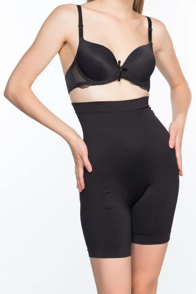 SİYAH MI Emay 2063 Popo Açık Paçalı Korse - 2