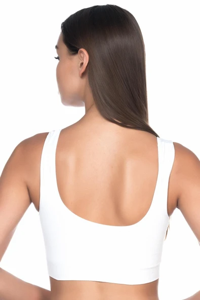 BEYAZ MI Emay 4021 Pedli Kalın Askılı Büstiyer - 3