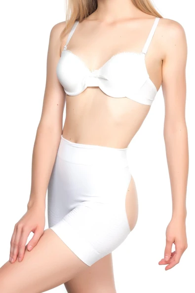BEYAZ MI Emay 2034 Popo Açık Anti Selülit Korse - Resim 4