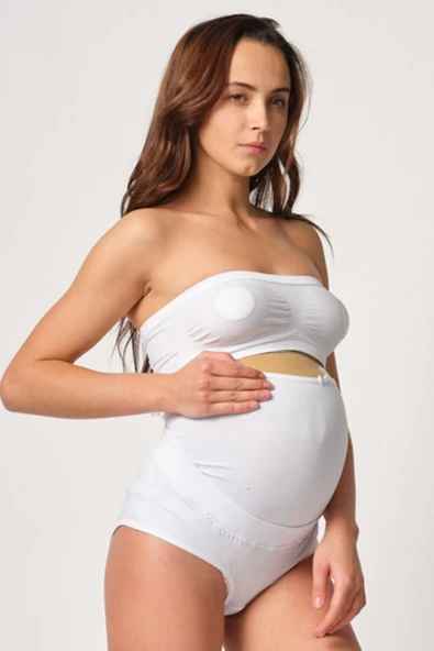 BEYAZ MI Emay 2825 Cotton Hamile Karın Destekleyici Slip Korse - 3