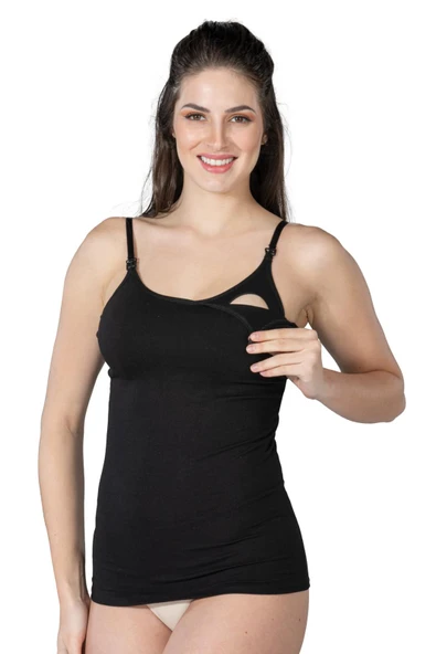 SİYAH MI Emay 1414 Modal Cotton Emzirme Atlet