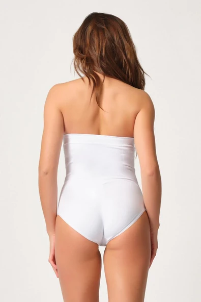 BEYAZ MI Emay 2088 Önden Agraflı Slip Korse - Resim 3