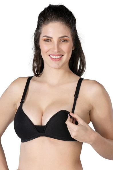 SİYAH MI Emay 1422 Modal Cotton Kaplı Emzirme Sütyen - 3