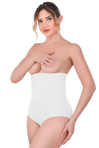 BEYAZ MI Emay 2080 Yüksek Bel Çıtçıtlı Slip Korse ürün görseli