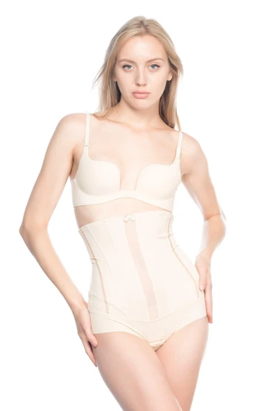 TEN MI Emay 2886 Yüksek Bel Tül Slip Lazer Korse