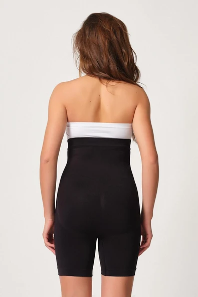 SİYAH MI Emay 2087 Önden Agraflı Paçalı Korse - Resim 3