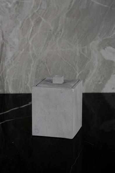 Beton Makyaj Pamuğu Kulak Pamuğu Düzenleyici Kapaklı Pamukluk Organizer