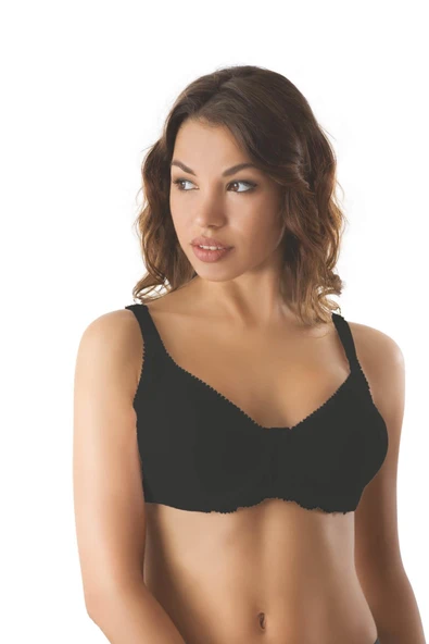 SİYAH MI Emay 164 C Balenli Dantelli Sütyen