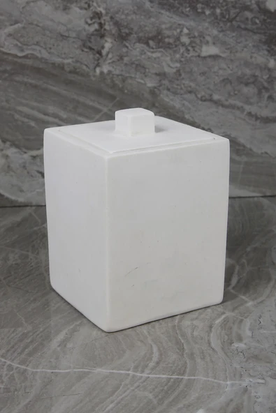 Beton Makyaj Pamuğu Kulak Pamuğu Düzenleyici Kapaklı Pamukluk Organizer - 3