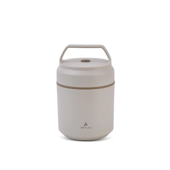 ARYILDIZ BENTO YUVARLAK LUNCH BOX YEMEK TERMOSU BEJ 420ML - 2