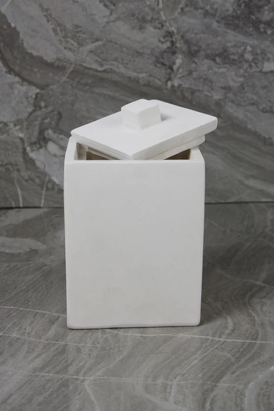 Beton Makyaj Pamuğu Kulak Pamuğu Düzenleyici Kapaklı Pamukluk Organizer - 2