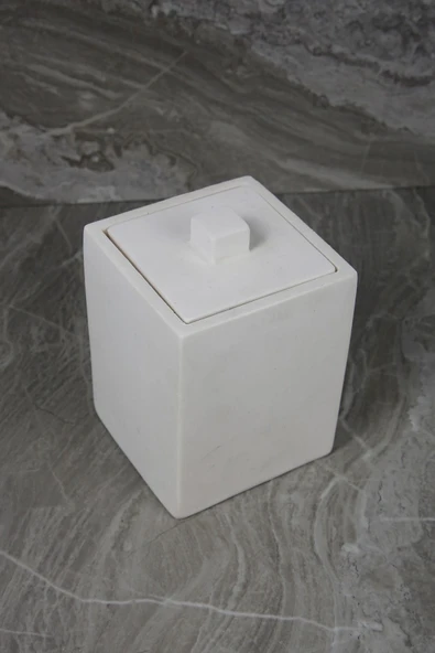 Beton Makyaj Pamuğu Kulak Pamuğu Düzenleyici Kapaklı Pamukluk Organizer - 4