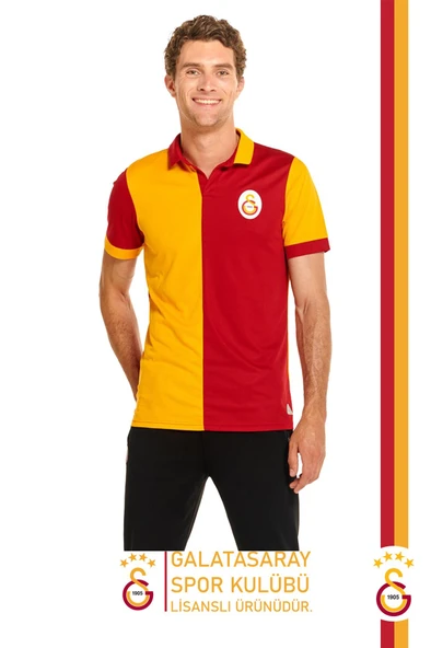 Galatasaray Orijinal Lisanslı Match Day T-shirt Gs Aslan Baskılı Hediyelik Ahşap Kutulu - Resim 2