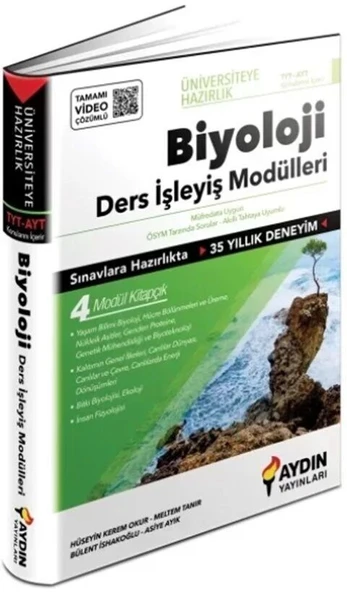 AYDIN YAYINLARI TYT AYT BİYOLOJİ DERS İŞLEYİŞ MODÜLLERİ 4 MODÜL