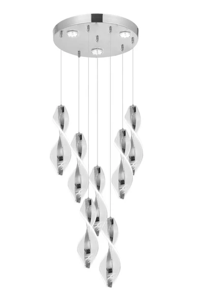 Eray Aydınlatma 8091-6+1 7li Krom Sarkıt Led Avize ürün görseli 1