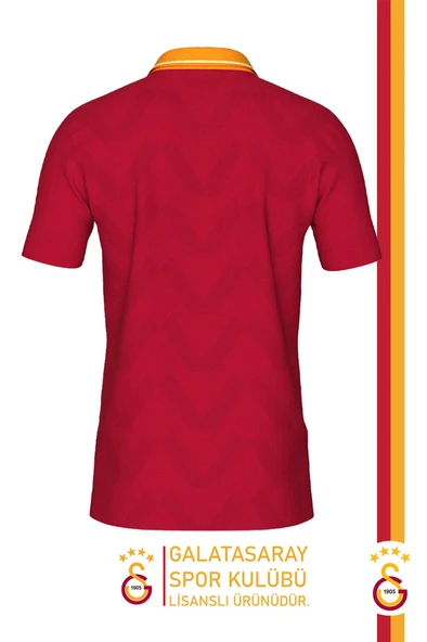 Galatasaray Orijinal Lisanslı Okan Buruk Desing Polo Yaka T-Shirt + Bileklik + Atkı Set Ahşap Kutulu - Resim 3