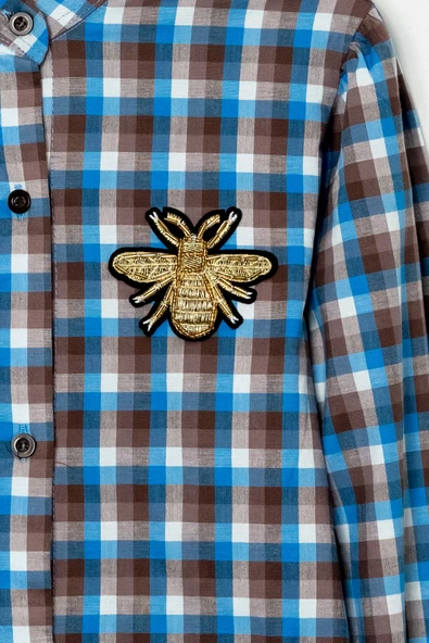 Kız Çocuk Ekose Desenli Elbise 12168 - 12