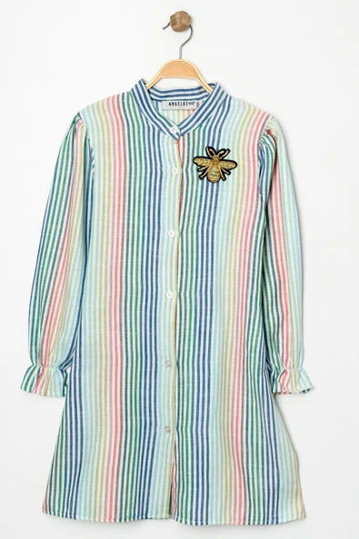 Kız Çocuk Ekose Desenli Elbise 12168 - 9