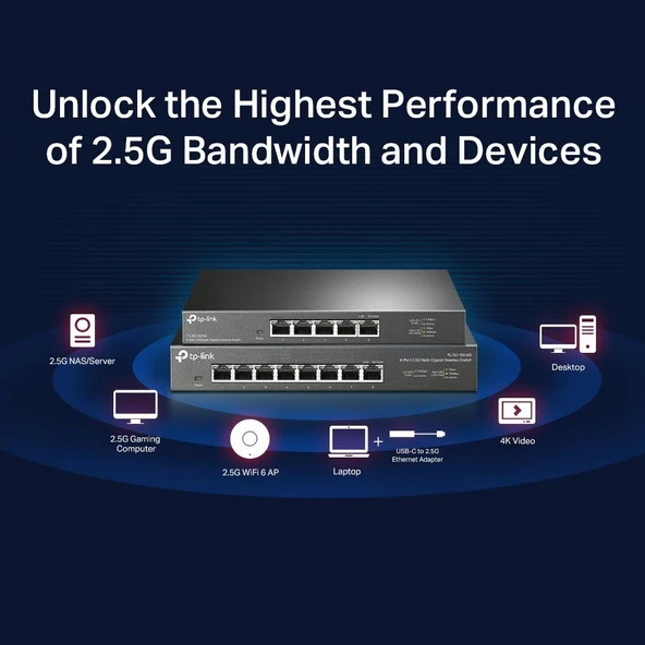 Tp Festa TL-SG105-M2 5'li 2,5G Multi Gigabit Switc SWITCH - 9