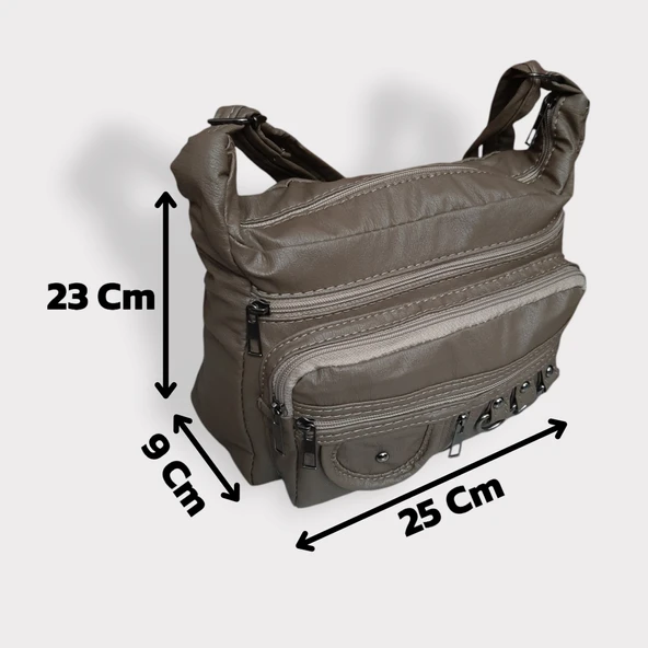 Bayan Çapraz Omuz Çantası Vizon Gvn-0099 - 6