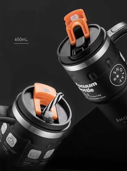 Shotay Travel Çelik Termos Mug 900Ml Yeşil - Resim 12